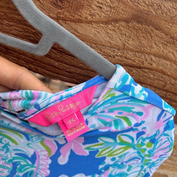 Long sleeve Lilly Pulitzer Ophelia Dress Blue. Softest dress. Sz XS - Picture 6 of 7